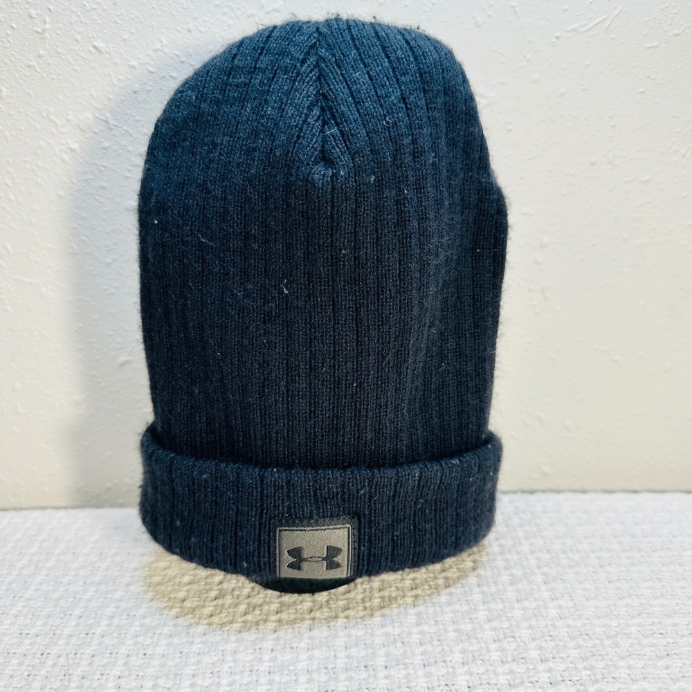 Under Armour Kids Beanie Hat Cuff Winter Ribbed Knit Warm‎ Logo - Activewear